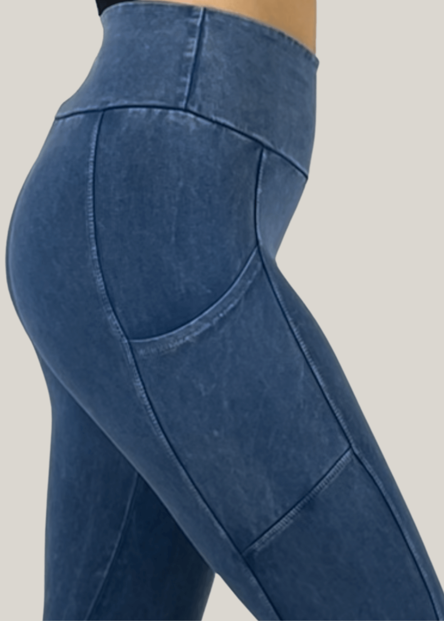Plano Perfect Fit Pocket Leggings (Light Denim)