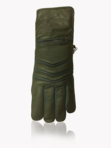 Reed Men's Premium Leather Motorcycle Gloves Size Medium - Imported