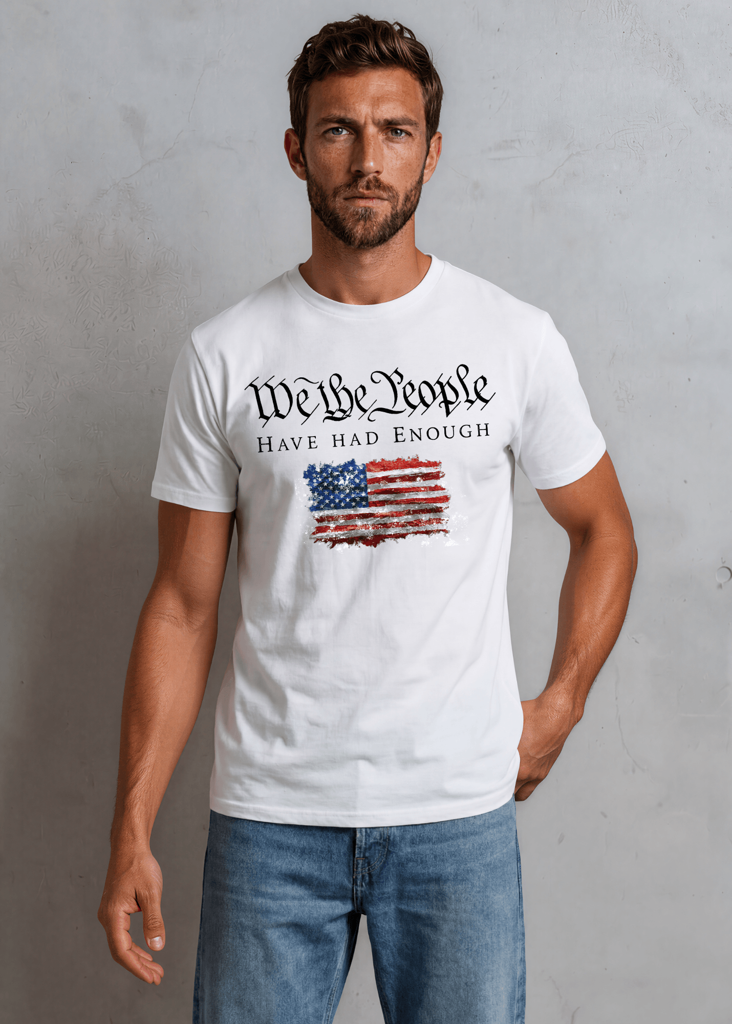 We The People Graphic White T-Shirt Made in USA
