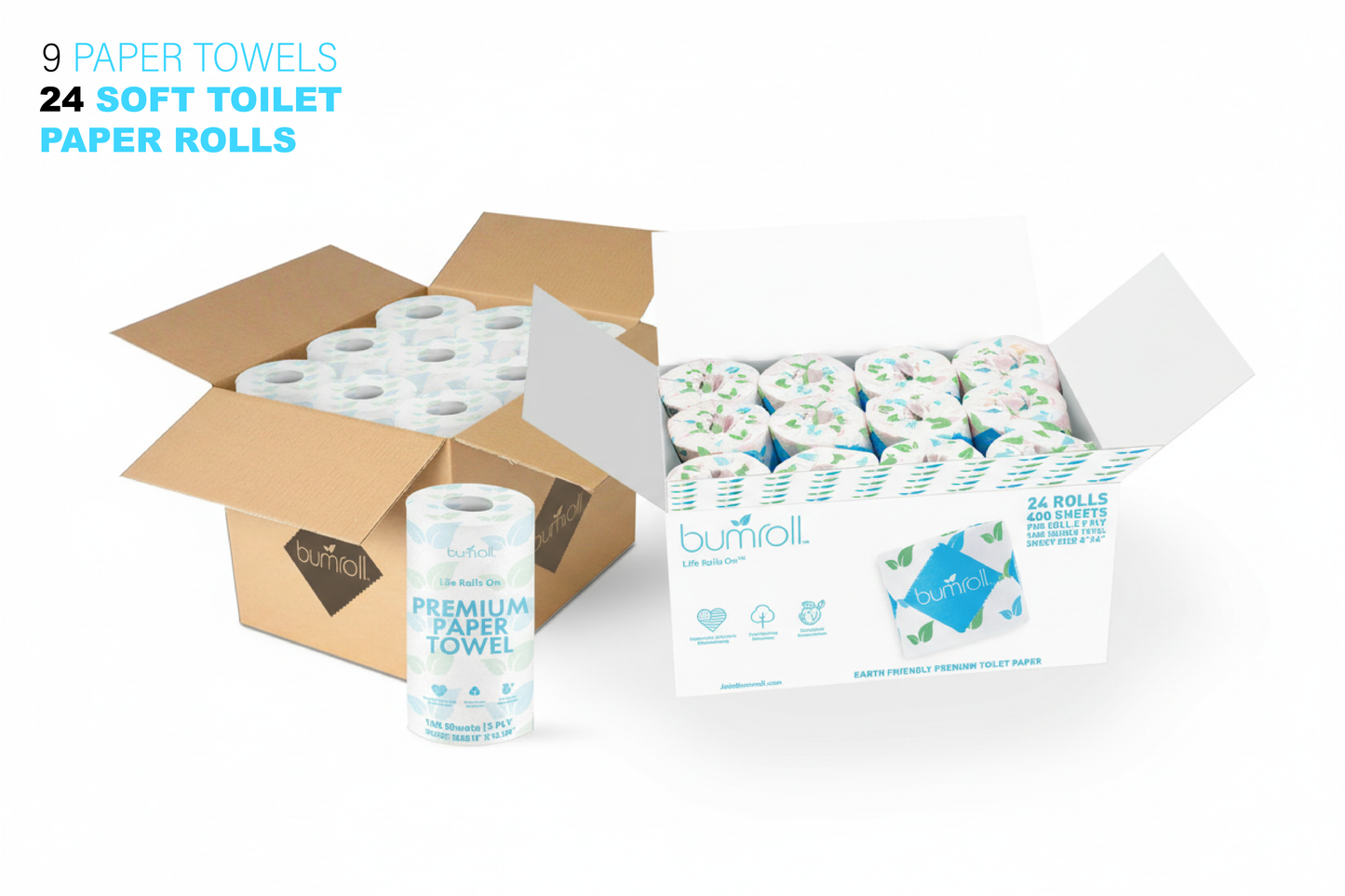 Bumroll, Premium Toilet Paper & Paper Towels Manufactured In California, Trees Planted In The United States