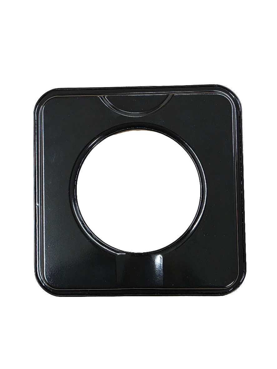 4 Pk Drip Pan Black Square 7.5" Reusable Gas Burner Bib Liners Covers