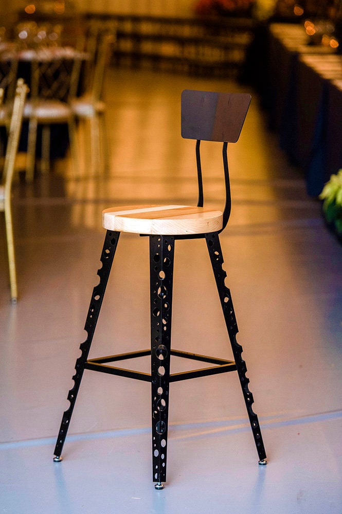 The Effervescent - Modern Bar Stool With Back, Modern Counter Height Stools, Urban Style Counter Stool/Bar Stool with Back, Boho Bar Stool