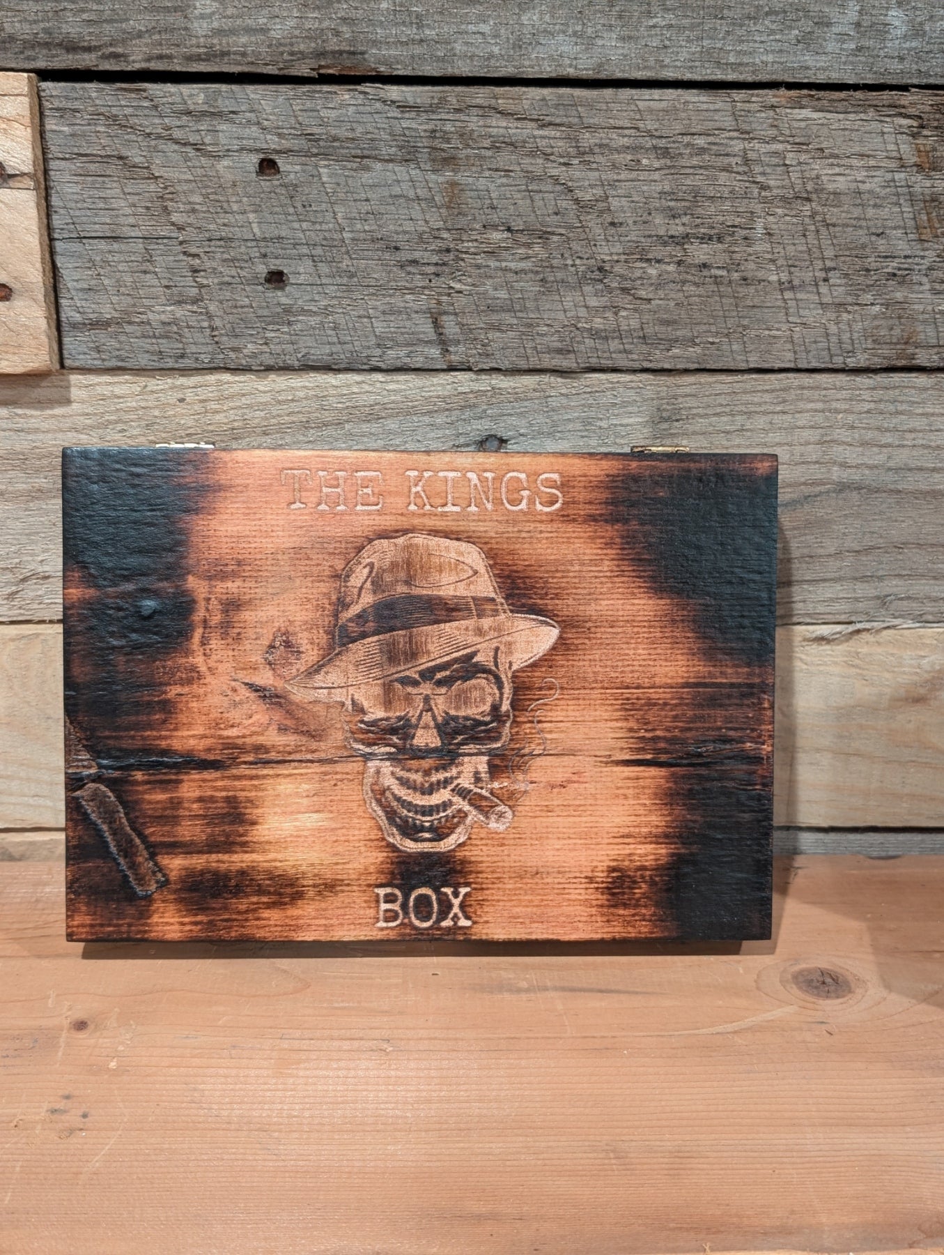 The Smoking Skull Cigar Box