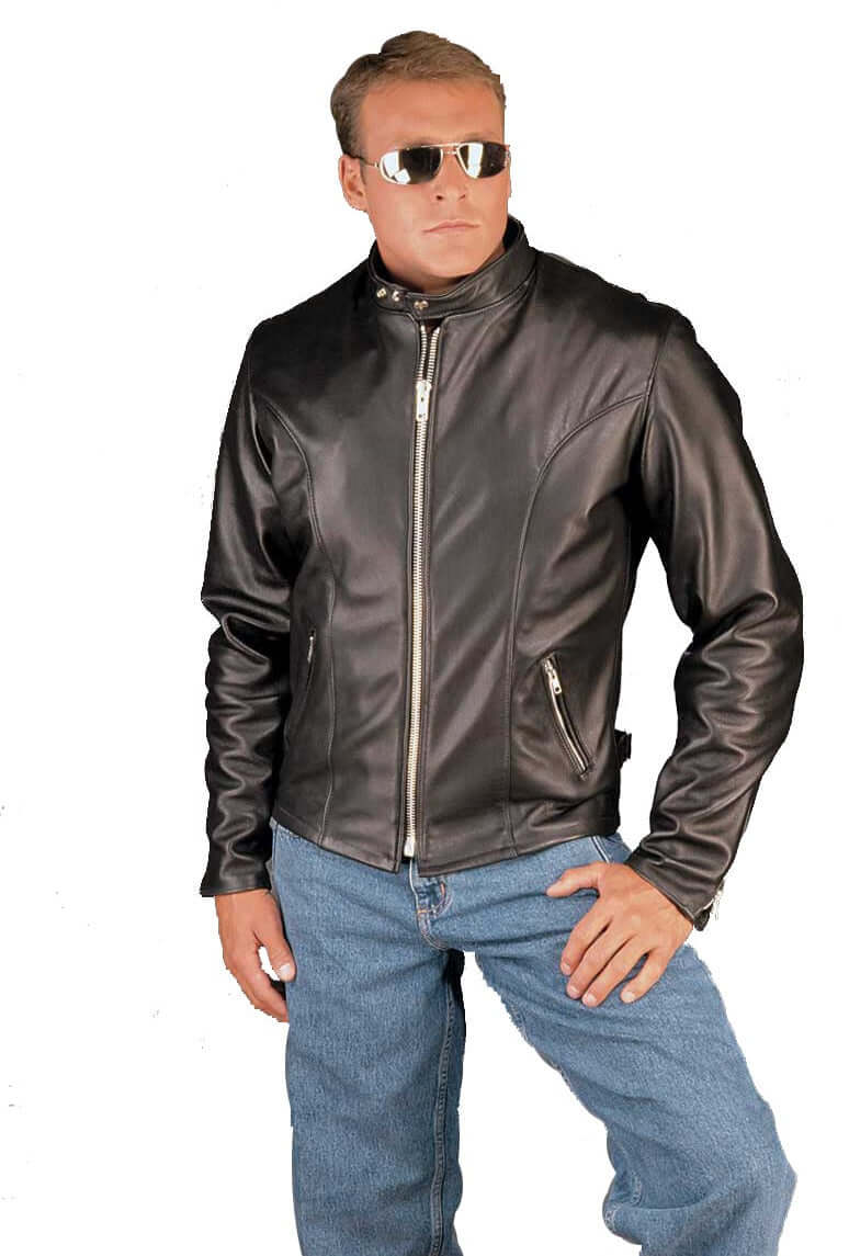 REED Classic Motorcycle Leather Jacket Big and Tall Made in USA