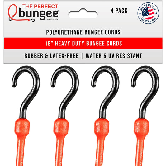 18" Heavy Duty Poly Bungee Cord 4 Pack