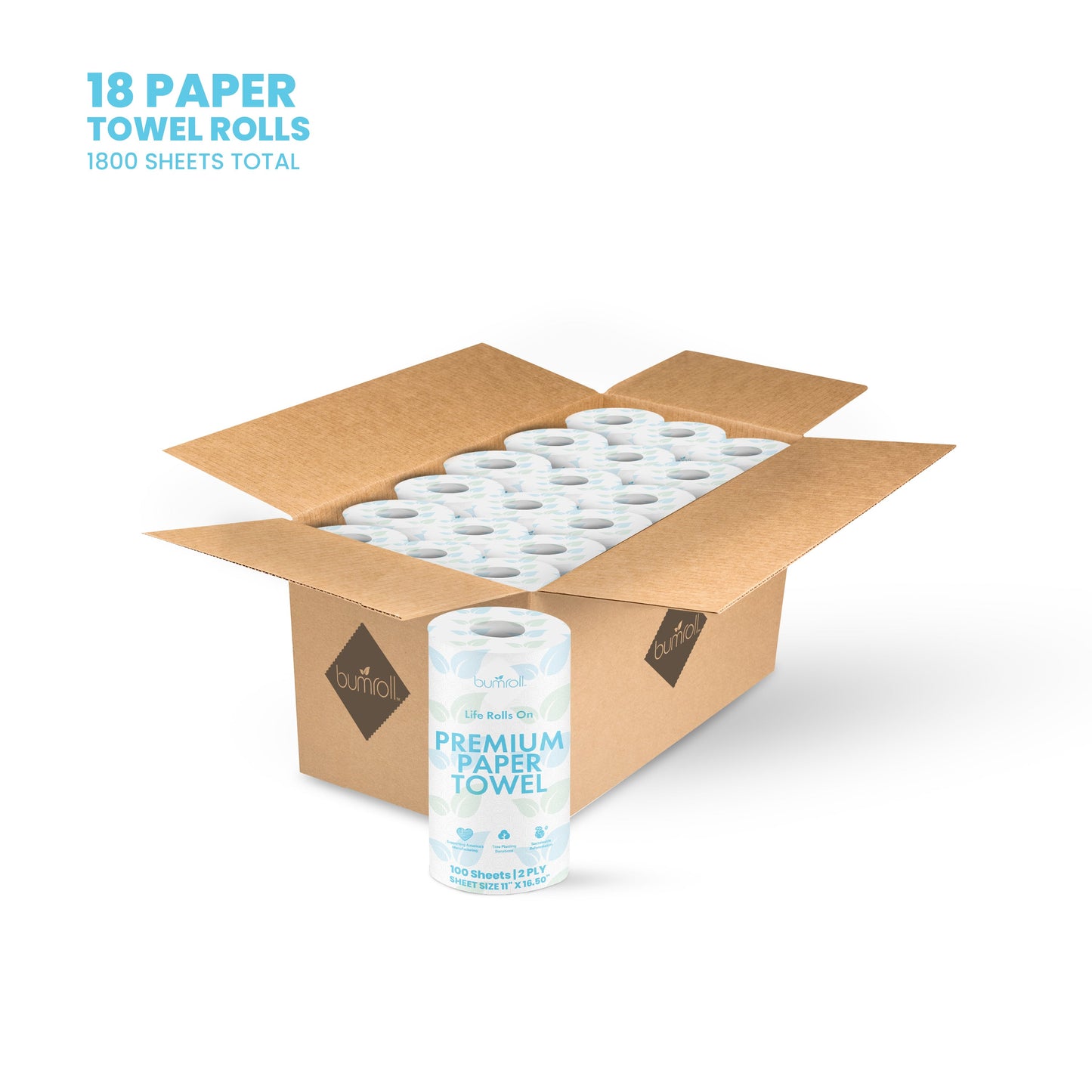 Bumroll, Premium Toilet Paper & Paper Towels Manufactured In California, Trees Planted In The United States
