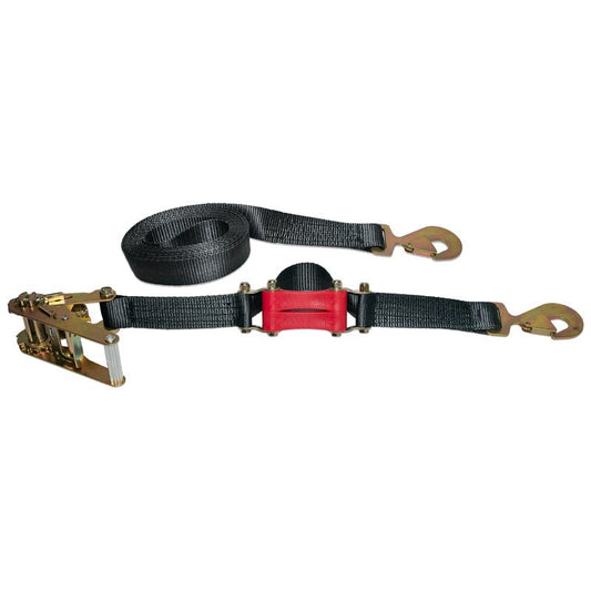 18ft x 2in SHOCKSTRAP®  Ratchet Strap w Snap Hooks, Premium Made in USA Polyester Webbing, 10,000lb Breaking Strength, 3,333lb WLL, Commercial Grade