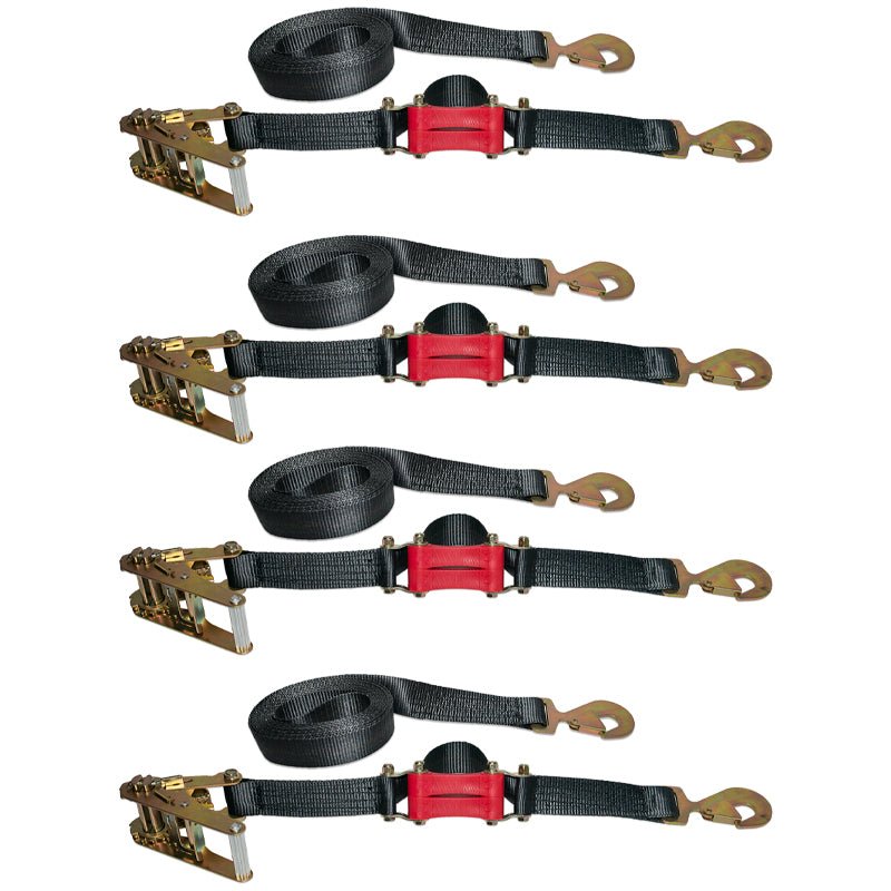 18ft x 2in SHOCKSTRAP®  Ratchet Strap w Snap Hooks, Premium Made in USA Polyester Webbing, 10,000lb Breaking Strength, 3,333lb WLL, Commercial Grade