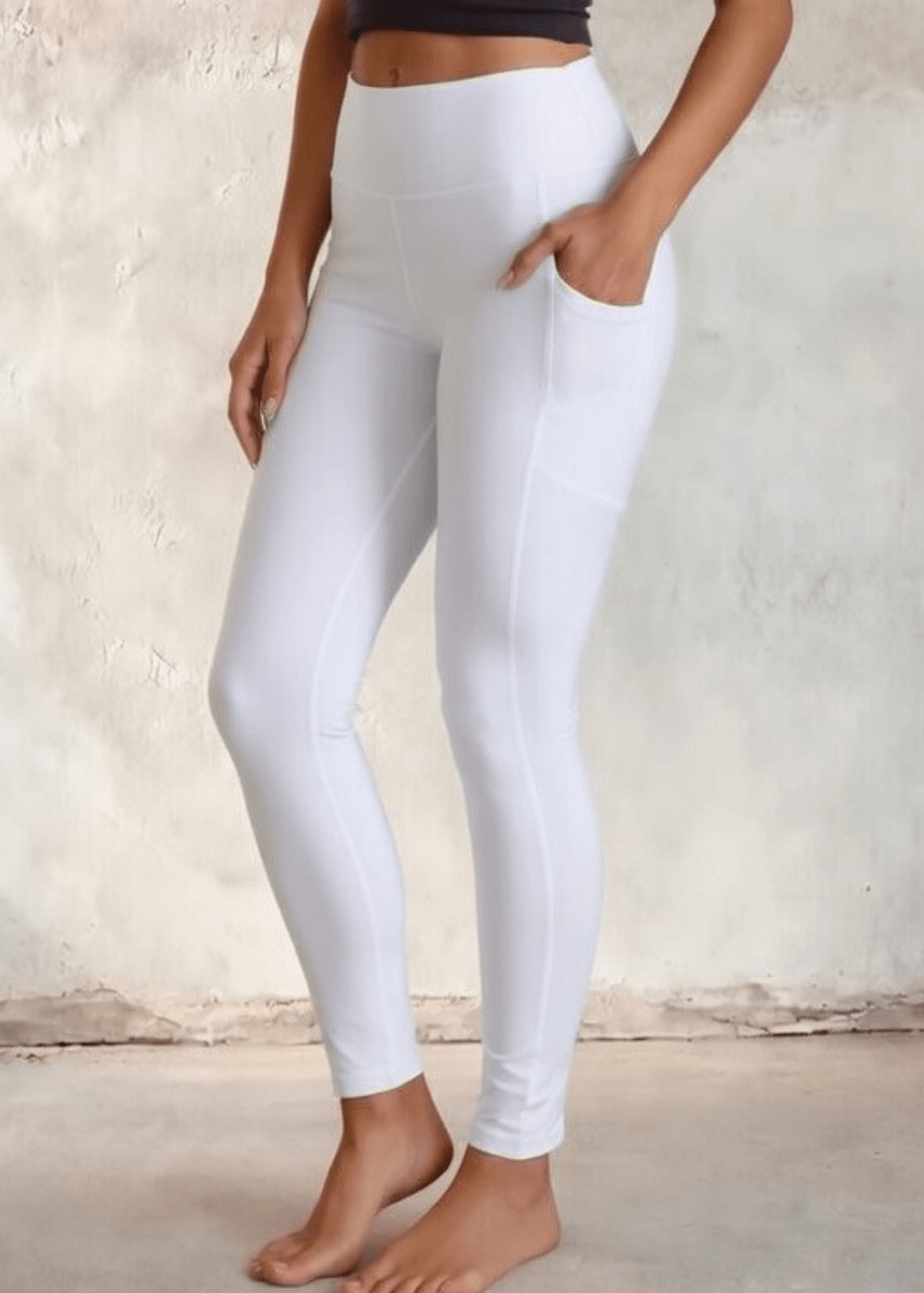 Plano Perfect Fit Pocket Leggings (Solid White)