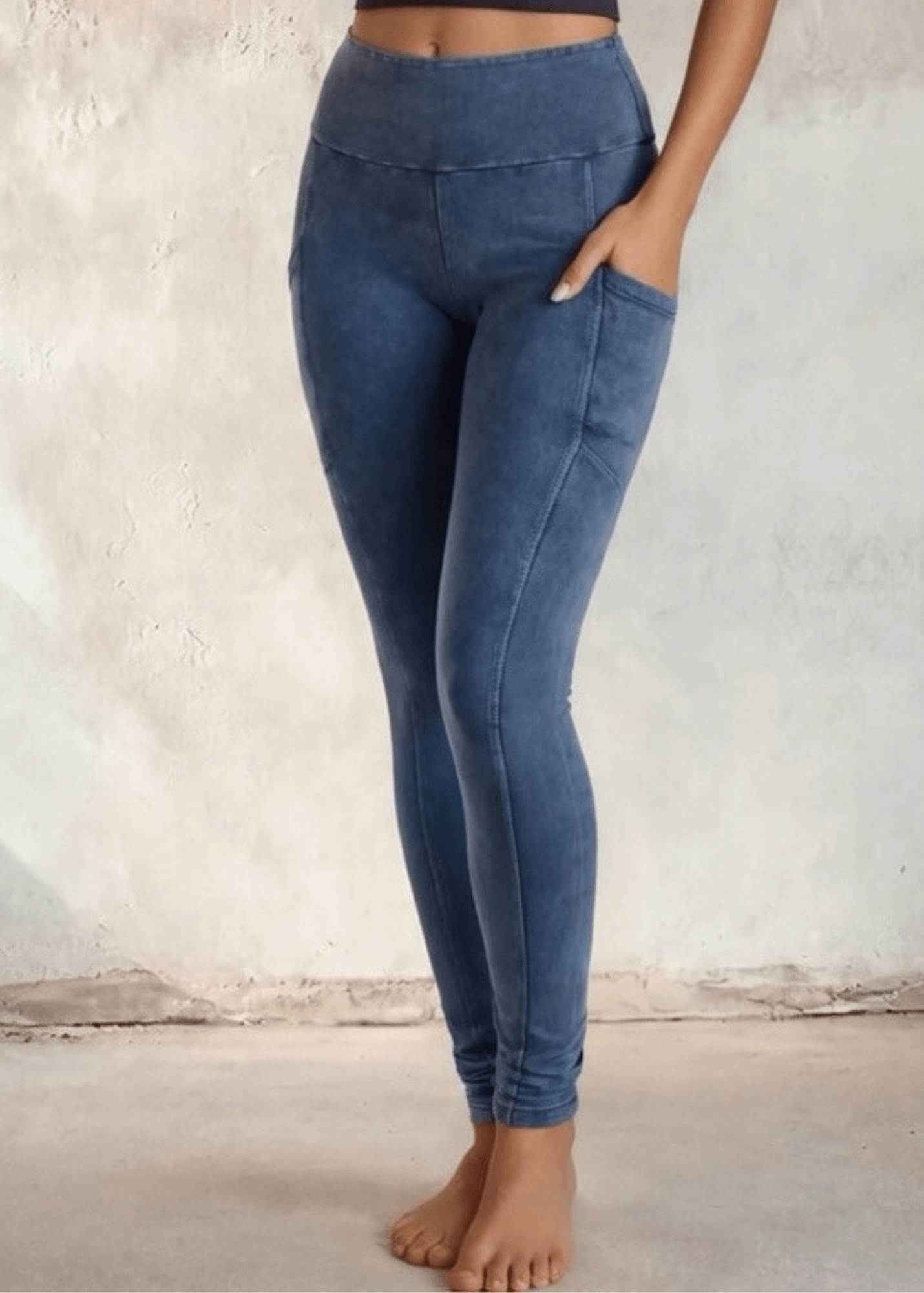 Plano Perfect Fit Pocket Leggings (Light Denim)