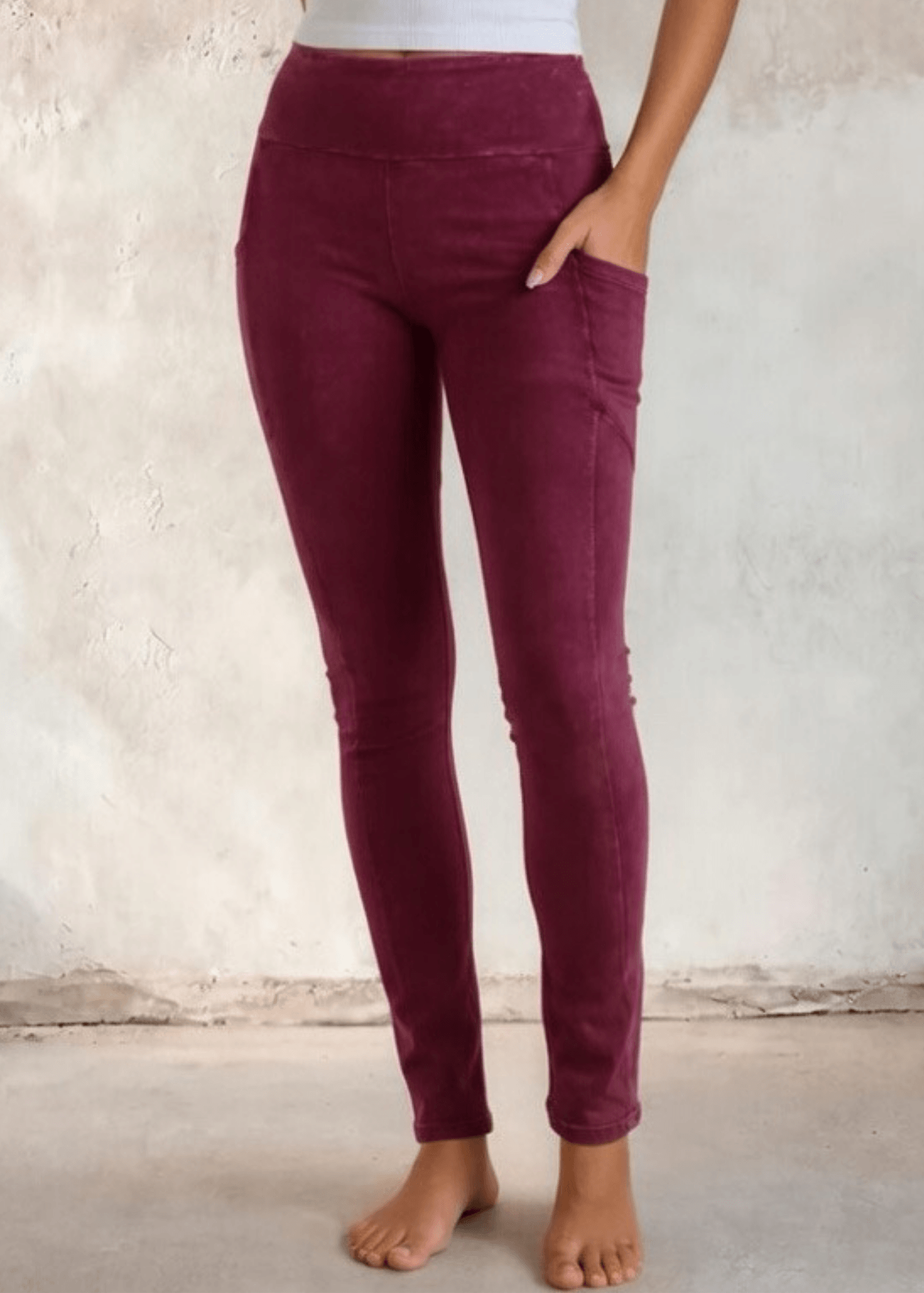 Plano  Perfect Fit Pocket Leggings (Solid Beige)