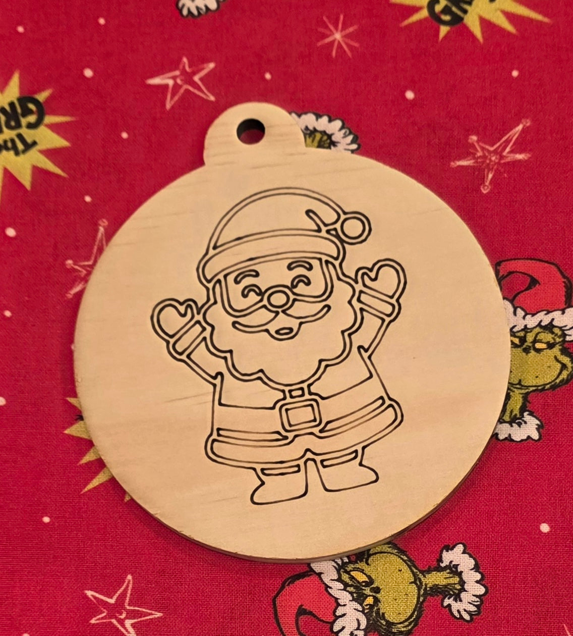 6 Pack of Wooden Christmas Ornaments