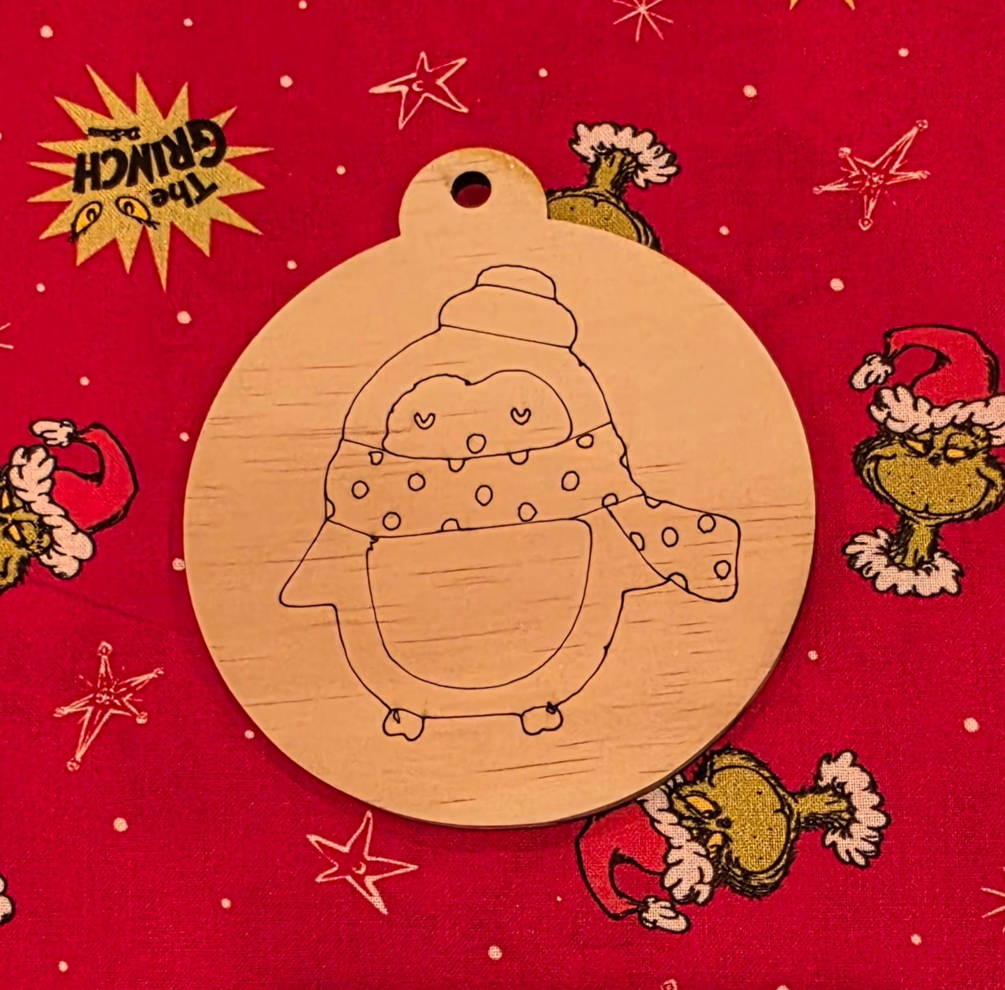 6 Pack of Wooden Christmas Ornaments