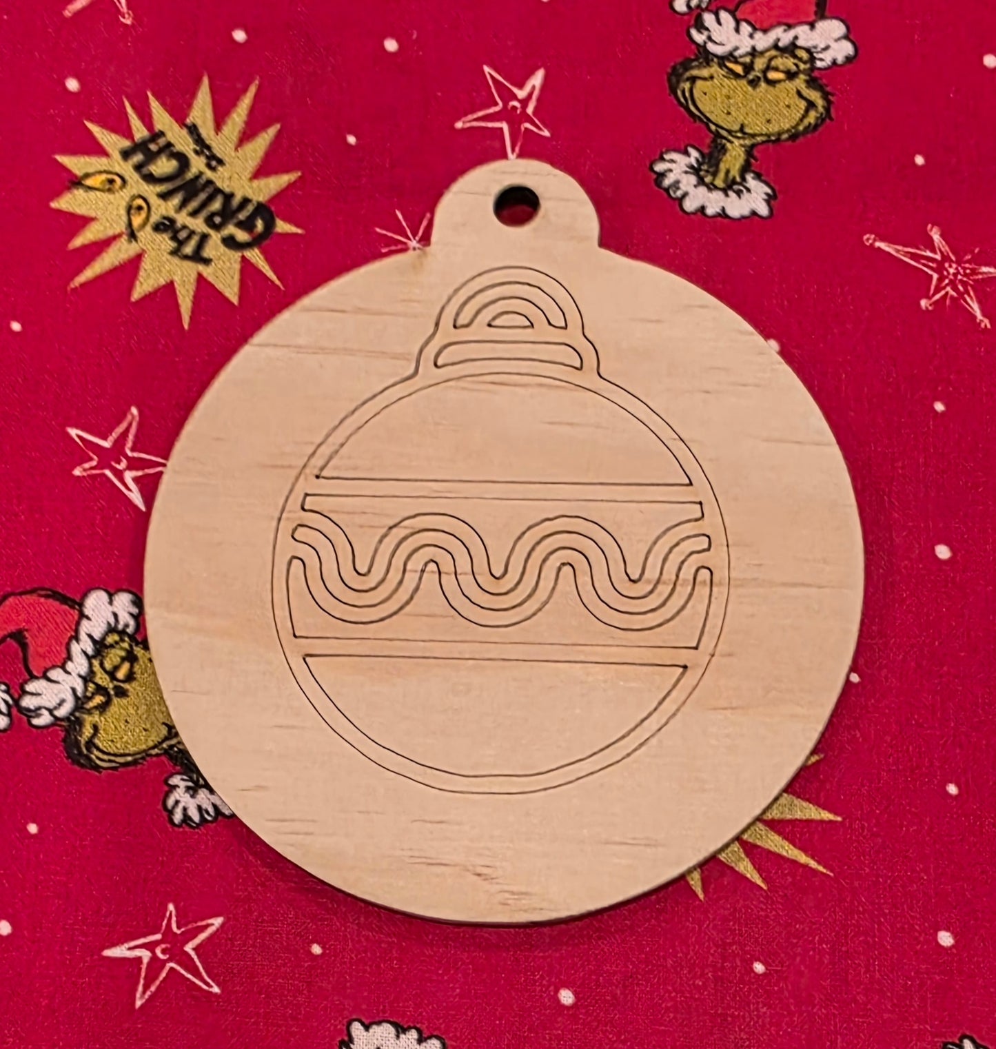 6 Pack of Wooden Christmas Ornaments