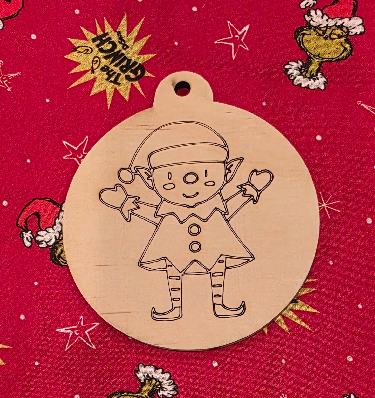 6 Pack of Wooden Christmas Ornaments