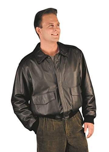 REED Men's Premium Leather Aviator Bomber Jacket - Imported
