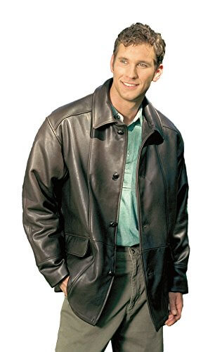 REED Men's Premium Four Button Car Coat Leather Jacket Made in USA - The Chaotic Grind Store
