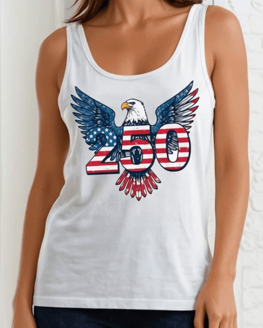 American Eagle 250 Graphic 4th of July Tank Top Made in USA