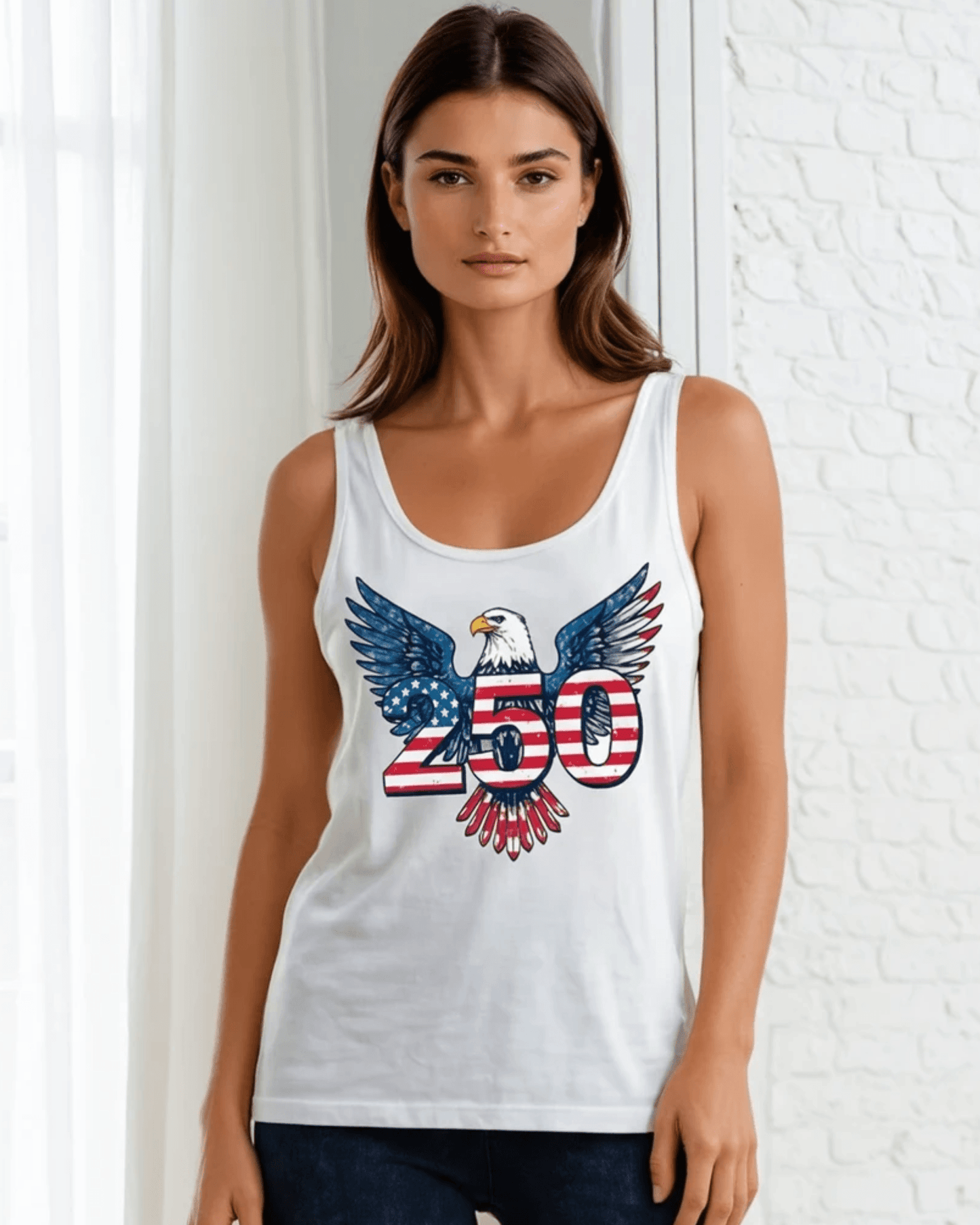 American Eagle 250 Graphic 4th of July Tank Top Made in USA