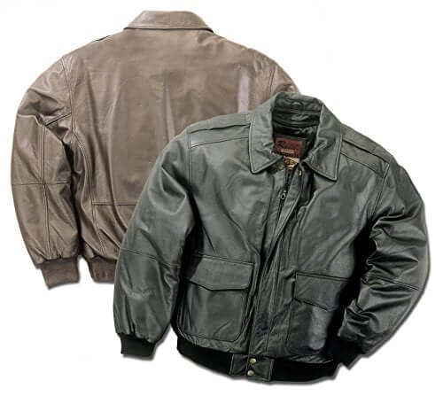 REED Men's Premium Leather Aviator Bomber Jacket - Imported