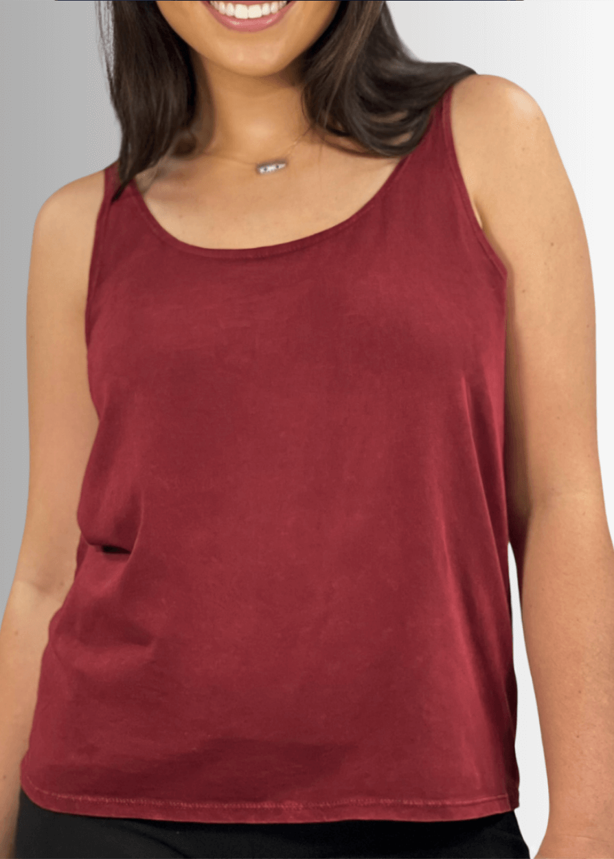 Twenty Four Seven Cotton Tank in Burnt Red Clay