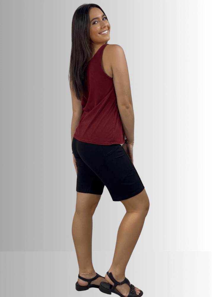 Twenty Four Seven Cotton Tank in Burnt Red Clay