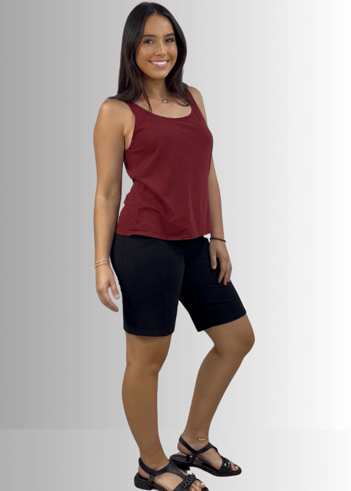 Twenty Four Seven Cotton Tank in Burnt Red Clay