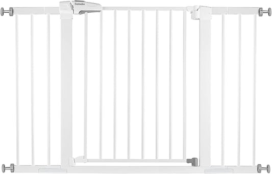 BABELIO White Metal Baby/Dog Gate 29''-48'' Wide x 28" High - The Chaotic Grind Store