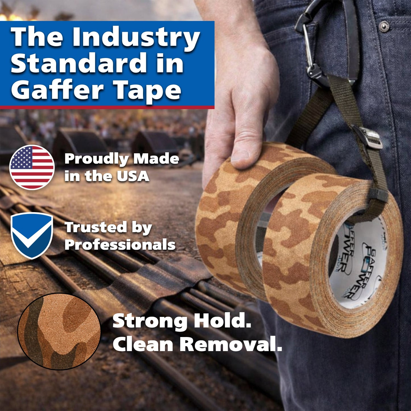 Gaffer Tape - Desert Tan Camo 2" x 25yd