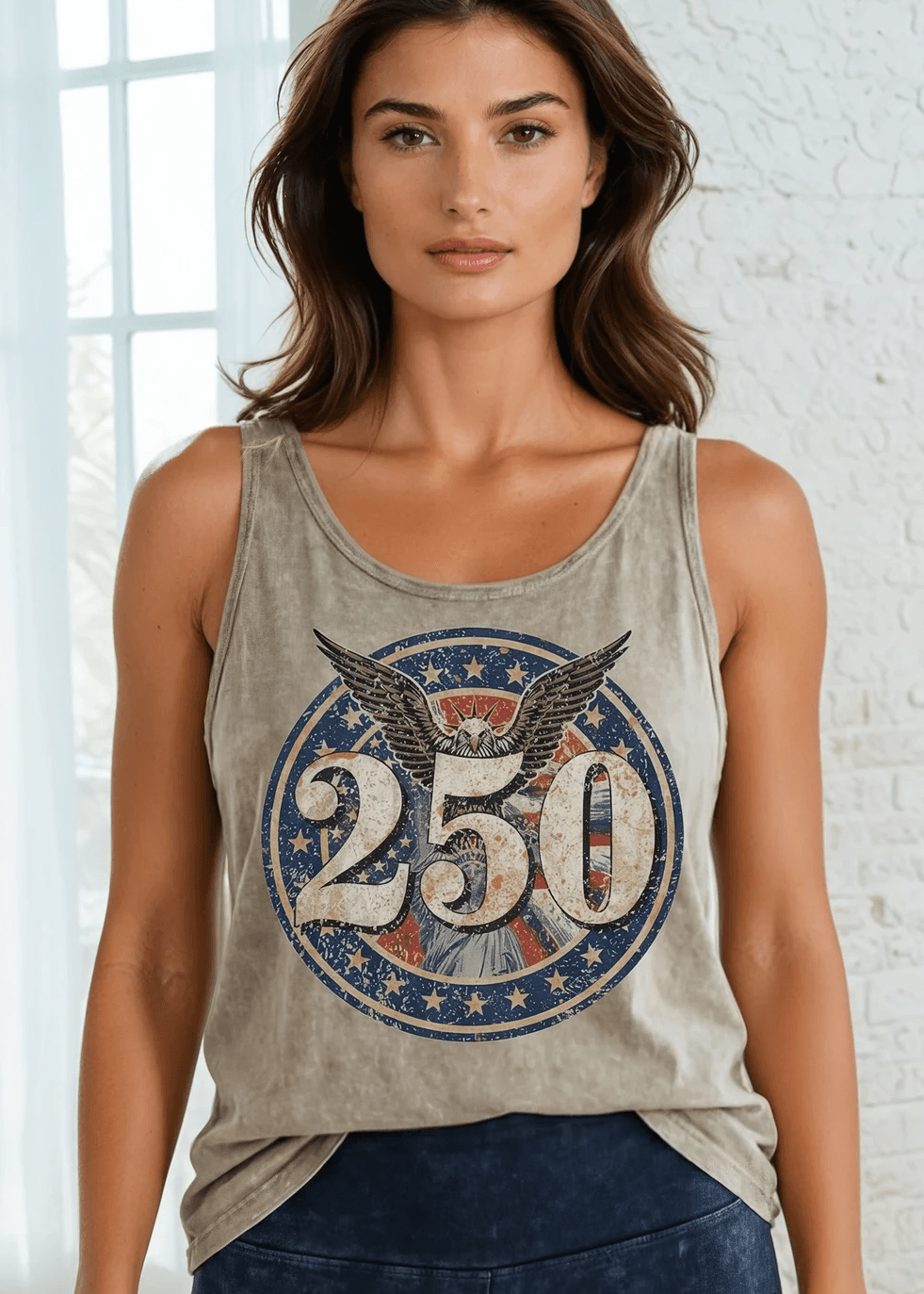 Born Free, Made in America | 250th Birthday Emblem Tank Top