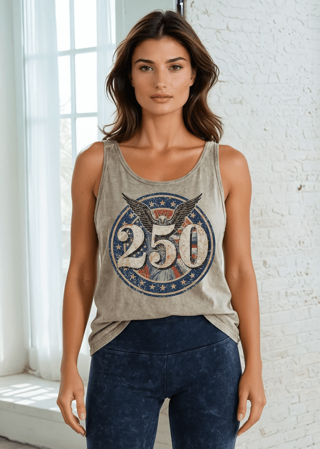 Born Free, Made in America | 250th Birthday Emblem Tank Top