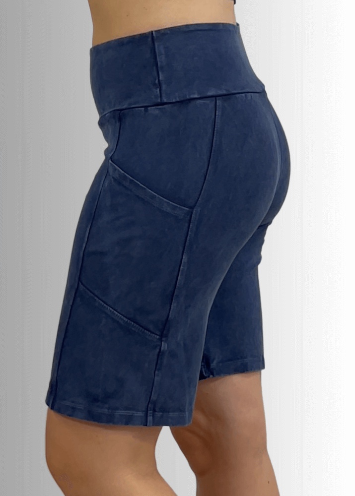 Perfect Fit Hybrid Cotton Shorts Dark Denim