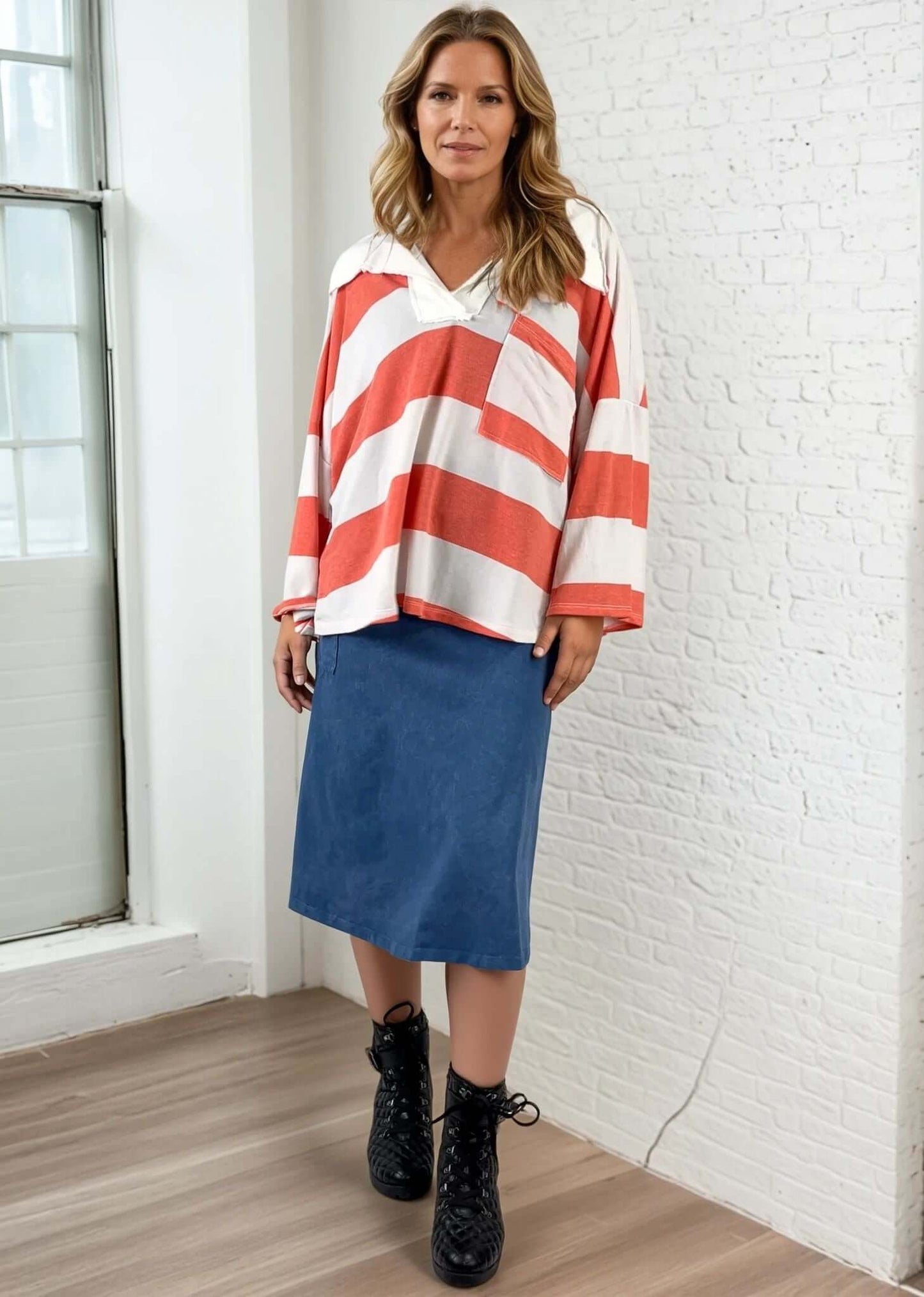 Alyssa Very Versatile Cotton Skirt Desert Taupe