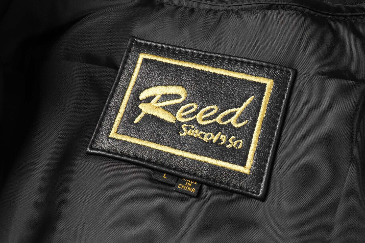 REED EST. 1950 Men's Jacket Genuine Lambskin Leather Stand UP Collar Winners Coat - Imported