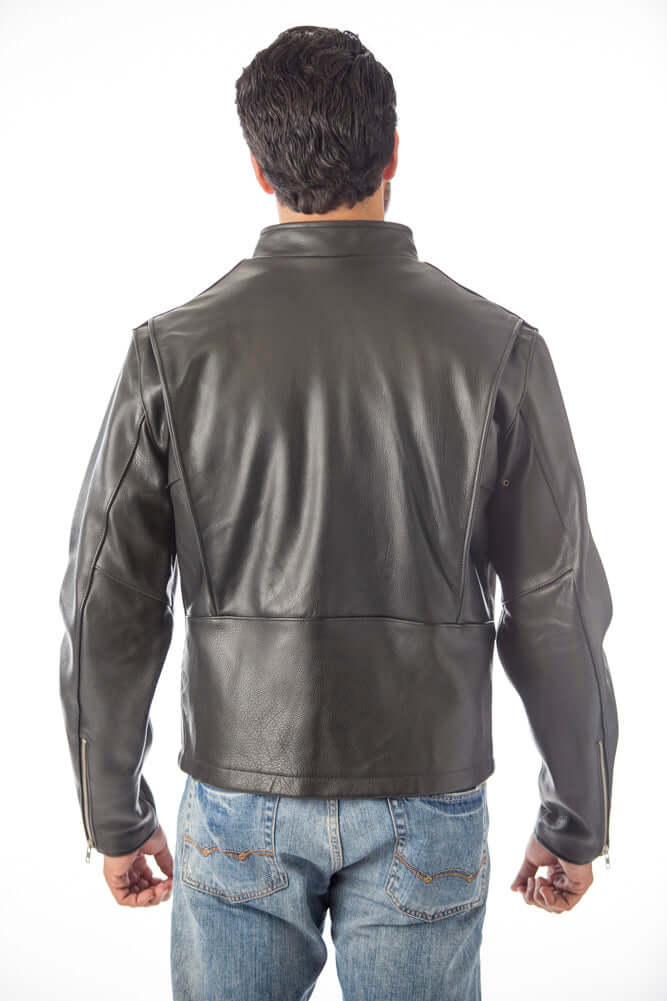 REED Men's Naked Cow Leather Motorcycle Jacket Made in USA