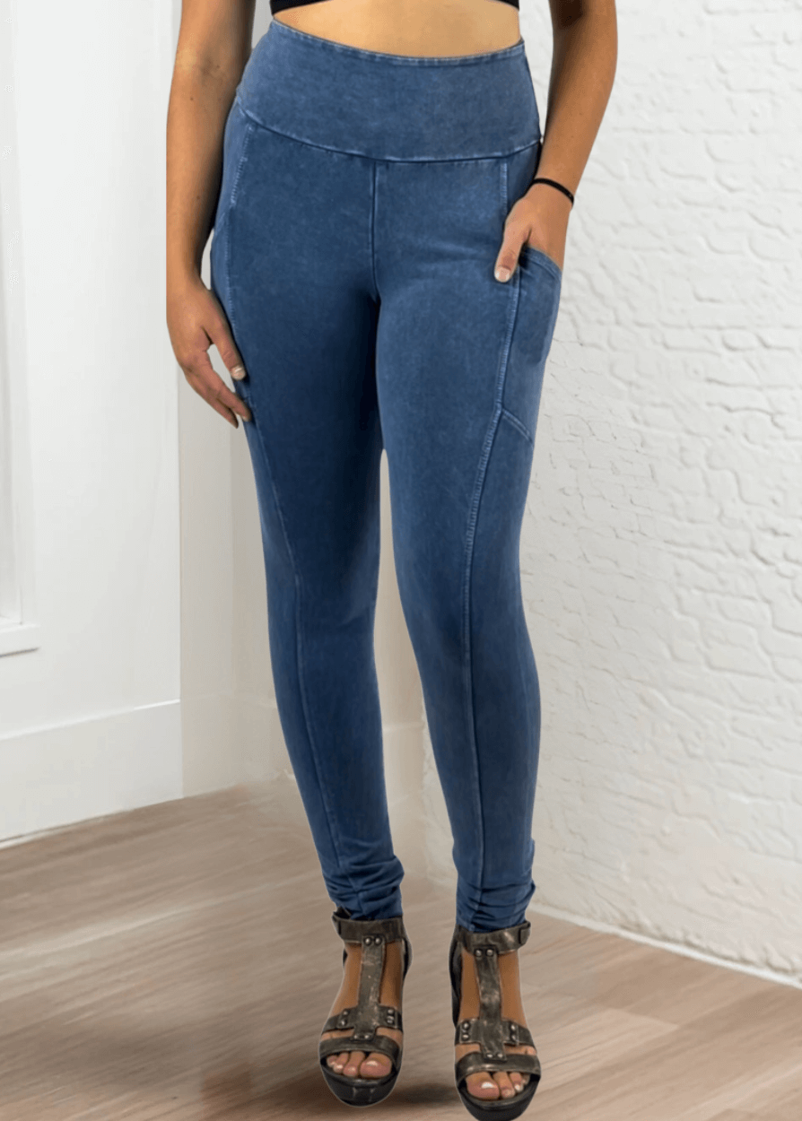 Plano Perfect Fit Pocket Leggings (Light Denim)