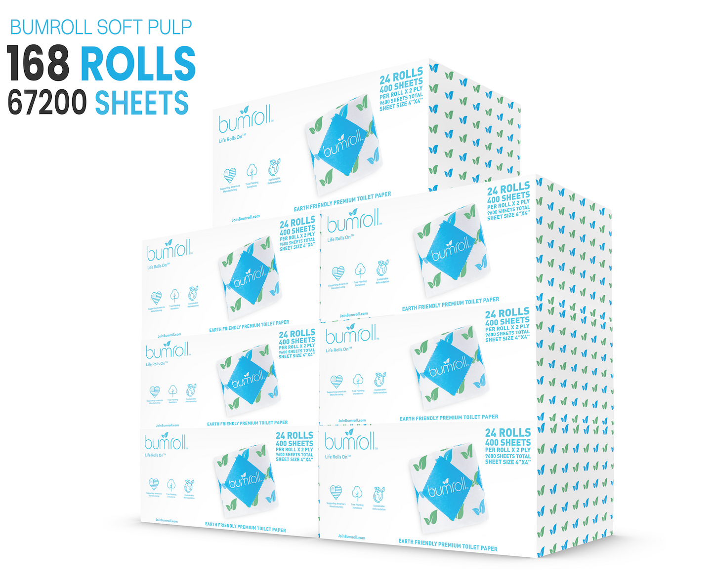 Bumroll, Premium Toilet Paper & Paper Towels Manufactured In California, Trees Planted In The United States