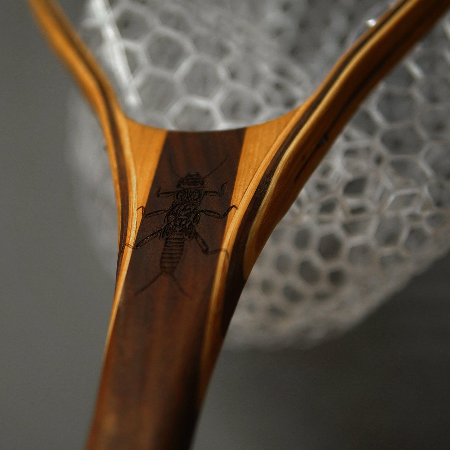 Big Dipper 24"x17" - Stonefly Engraved - Natural Fly Fishing Traditional Landing Net - Handcrafted & Made in USA