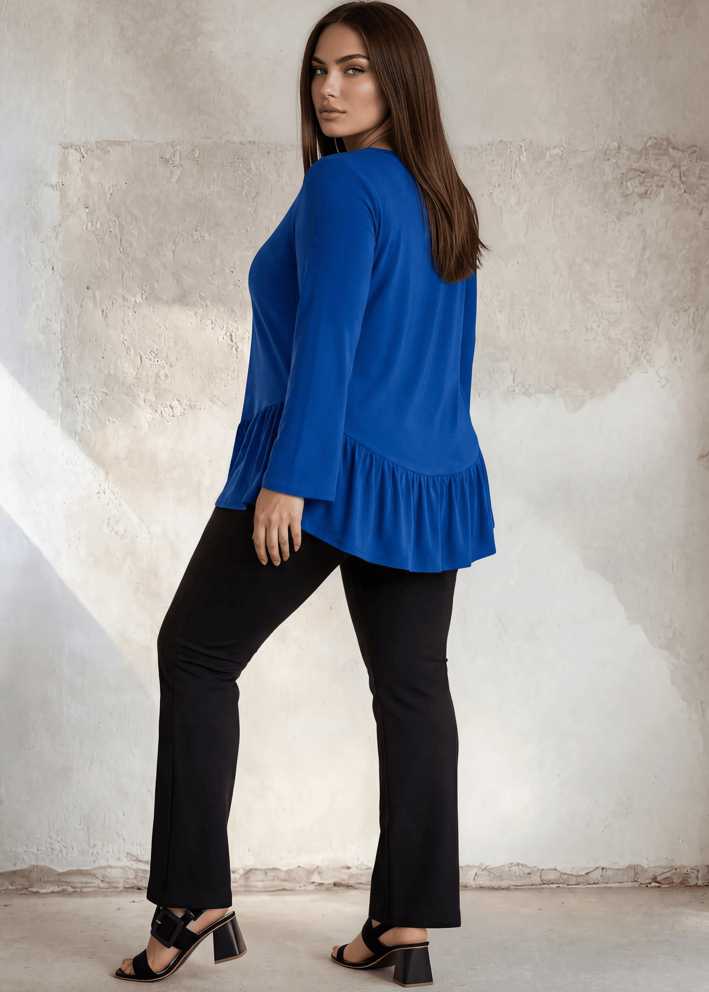 Ally Grab and Go Tunic Plus Size (Royal Blue) Made in USA