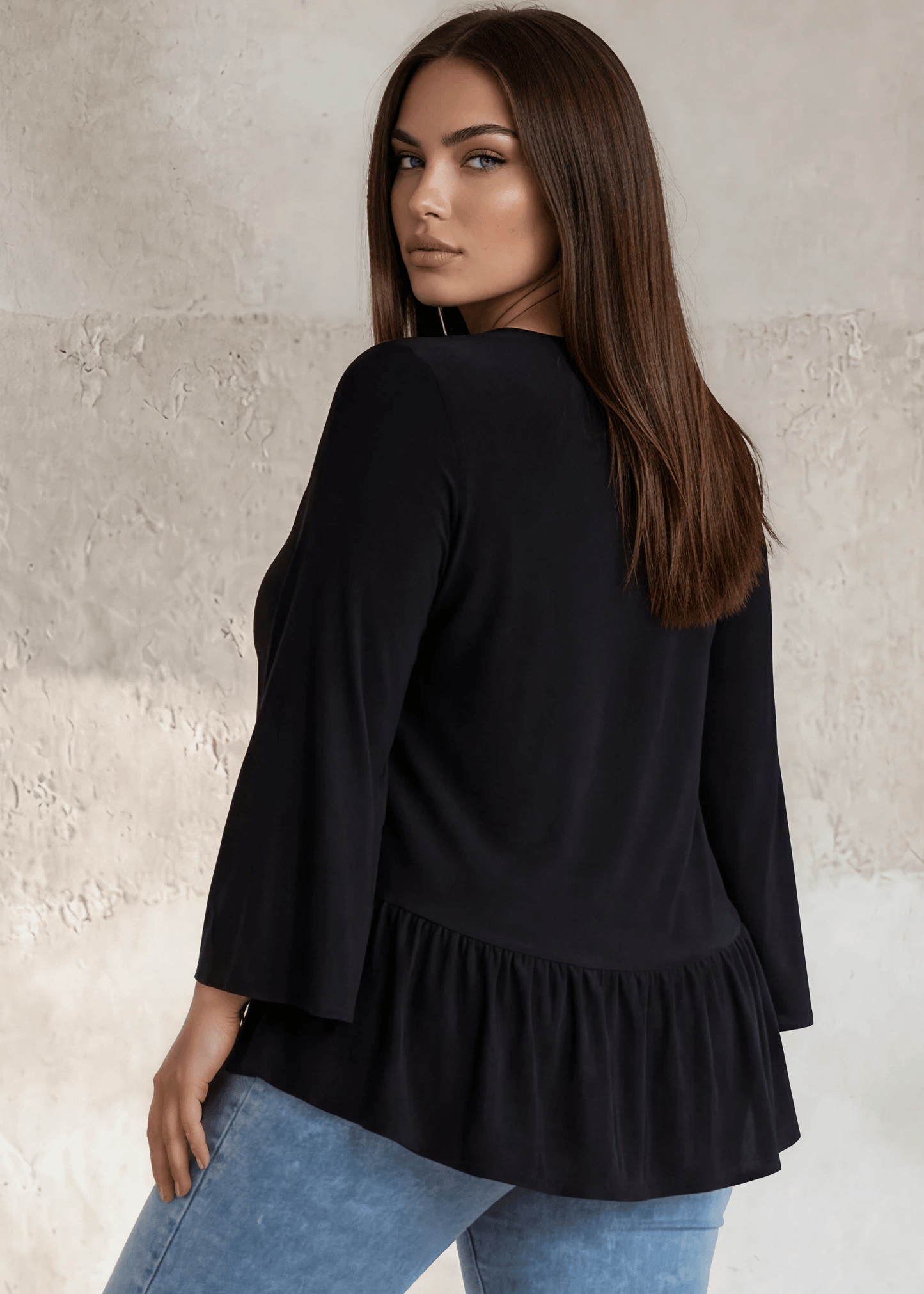 Ally Grab and Go Tunic Plus Size (Black) Made in USA