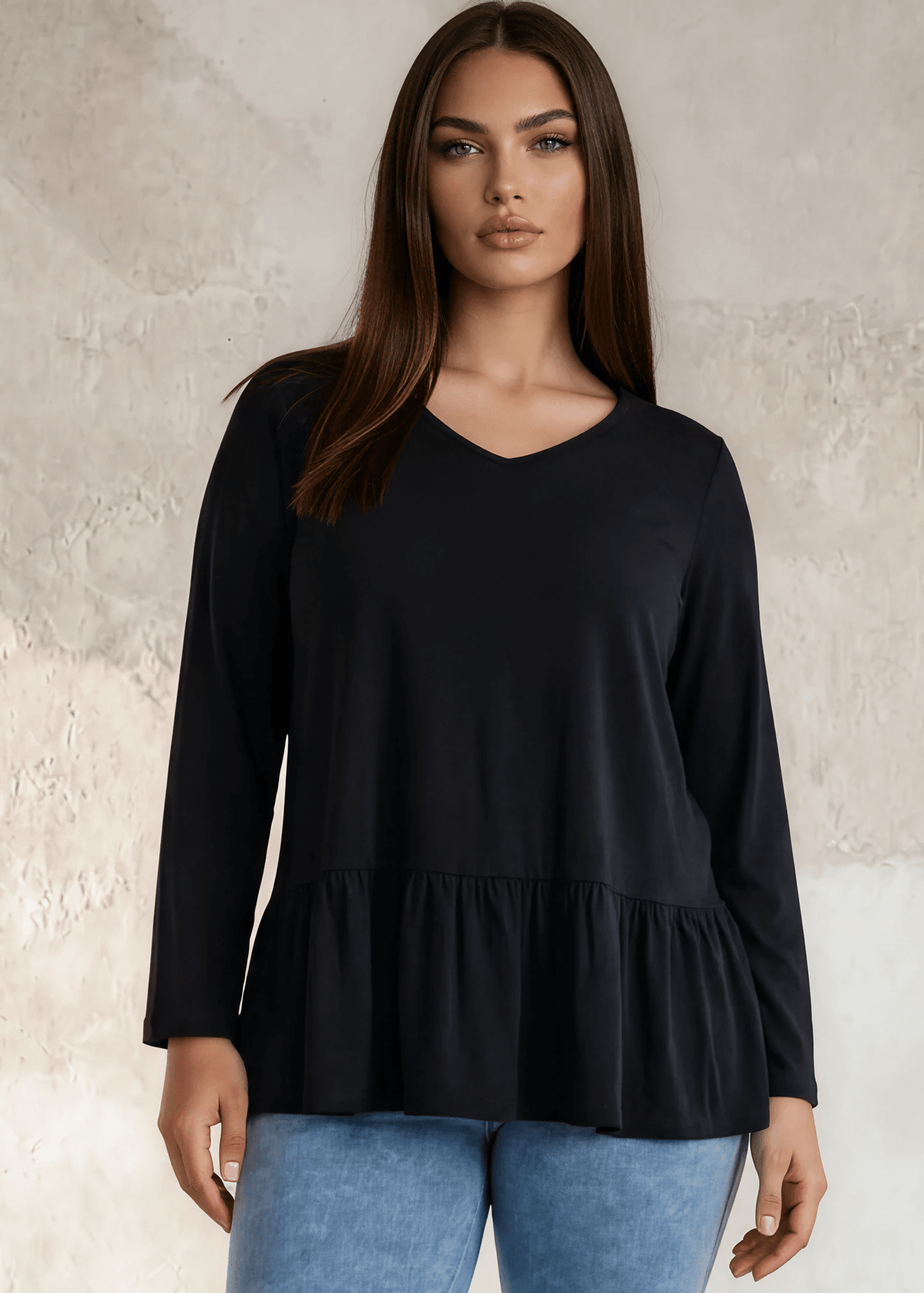 Ally Grab and Go Tunic Plus Size (Black) Made in USA