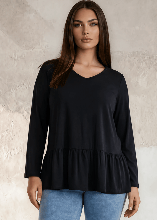 Ally Grab and Go Tunic Plus Size (Black) Made in USA