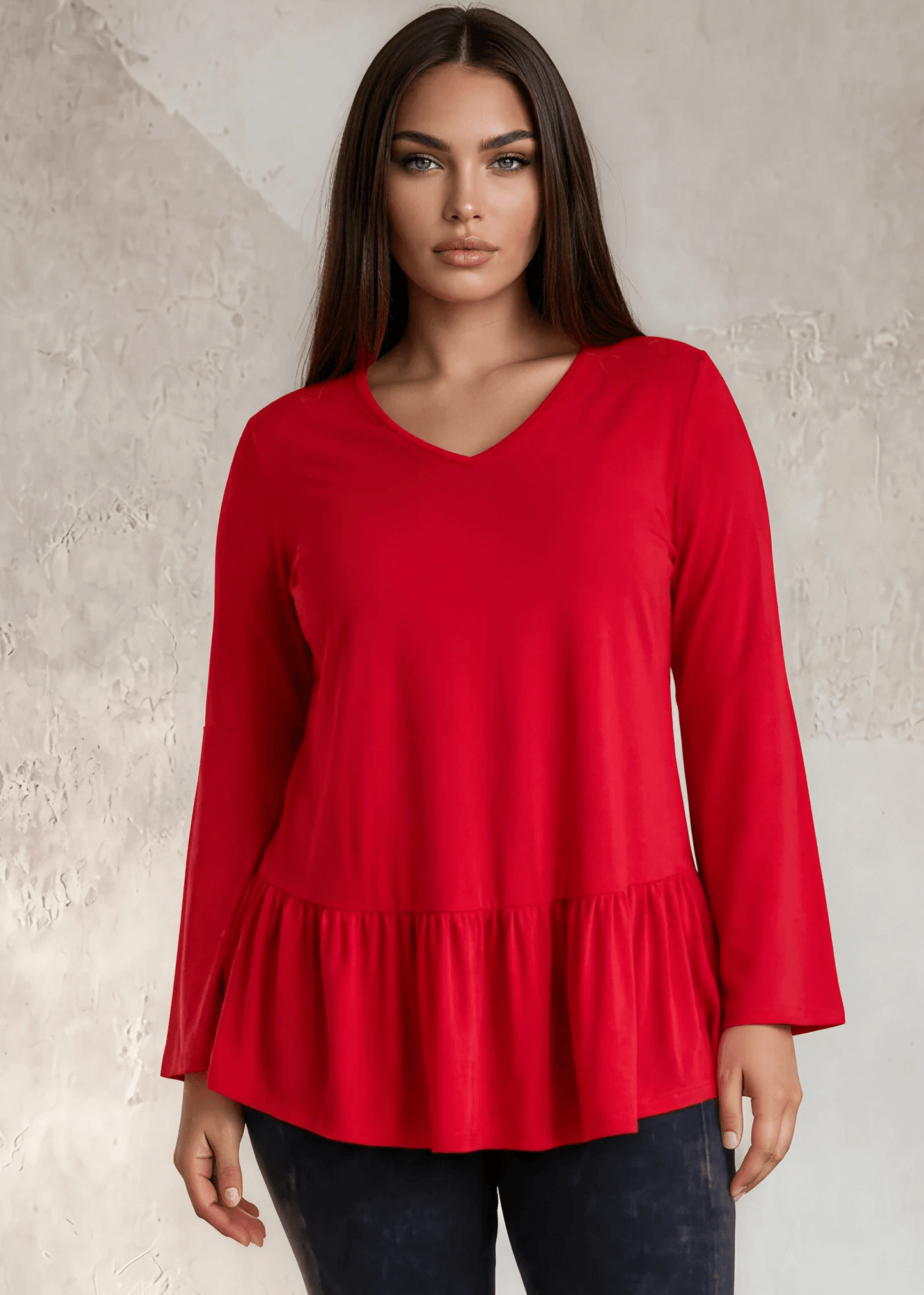 Ally Grab and Go Tunic Plus Size (Red) Made in USA