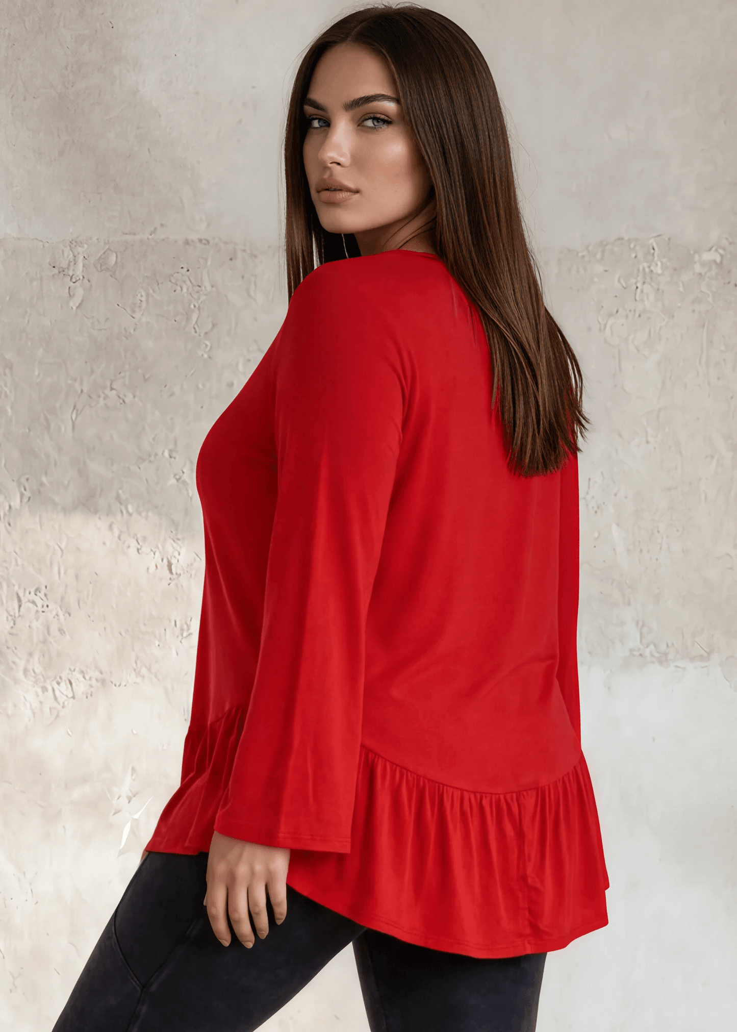 Ally Grab and Go Tunic Plus Size (Red) Made in USA