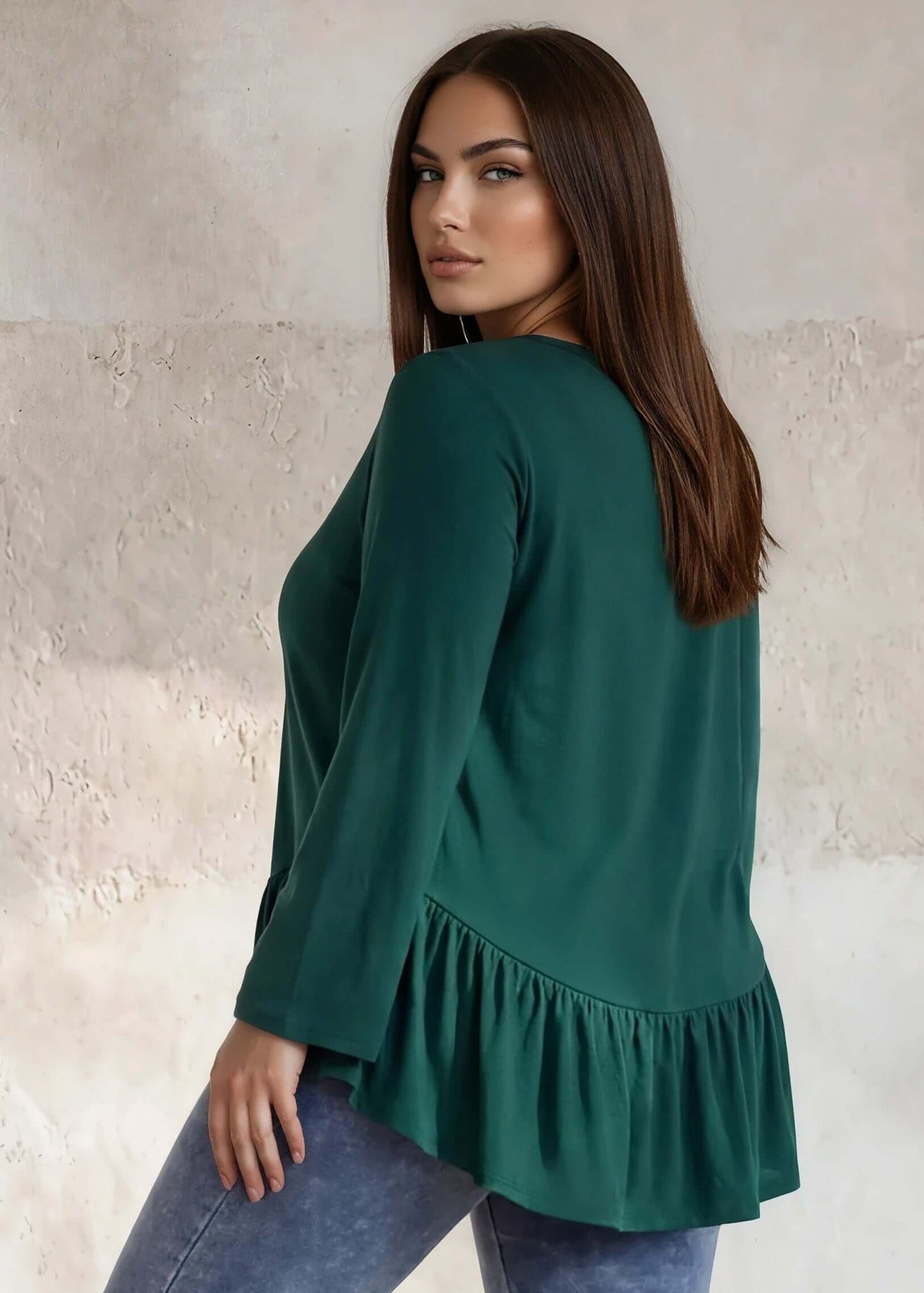 Ally Grab and Go Tunic Plus Size (Green) Made in USA