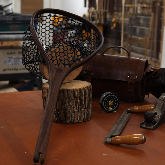 Little Dipper 12"x8" - Walnut Fly Fishing Traditional Landing Net - Handcrafted & Made in USA
