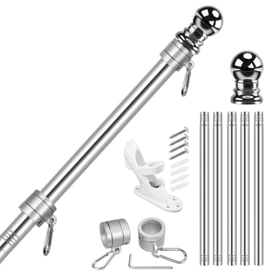 5-Section 6FT Stainless Steel Flagpole Kit