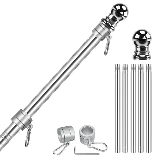 5-Section 6FT Stainless Steel Flagpole