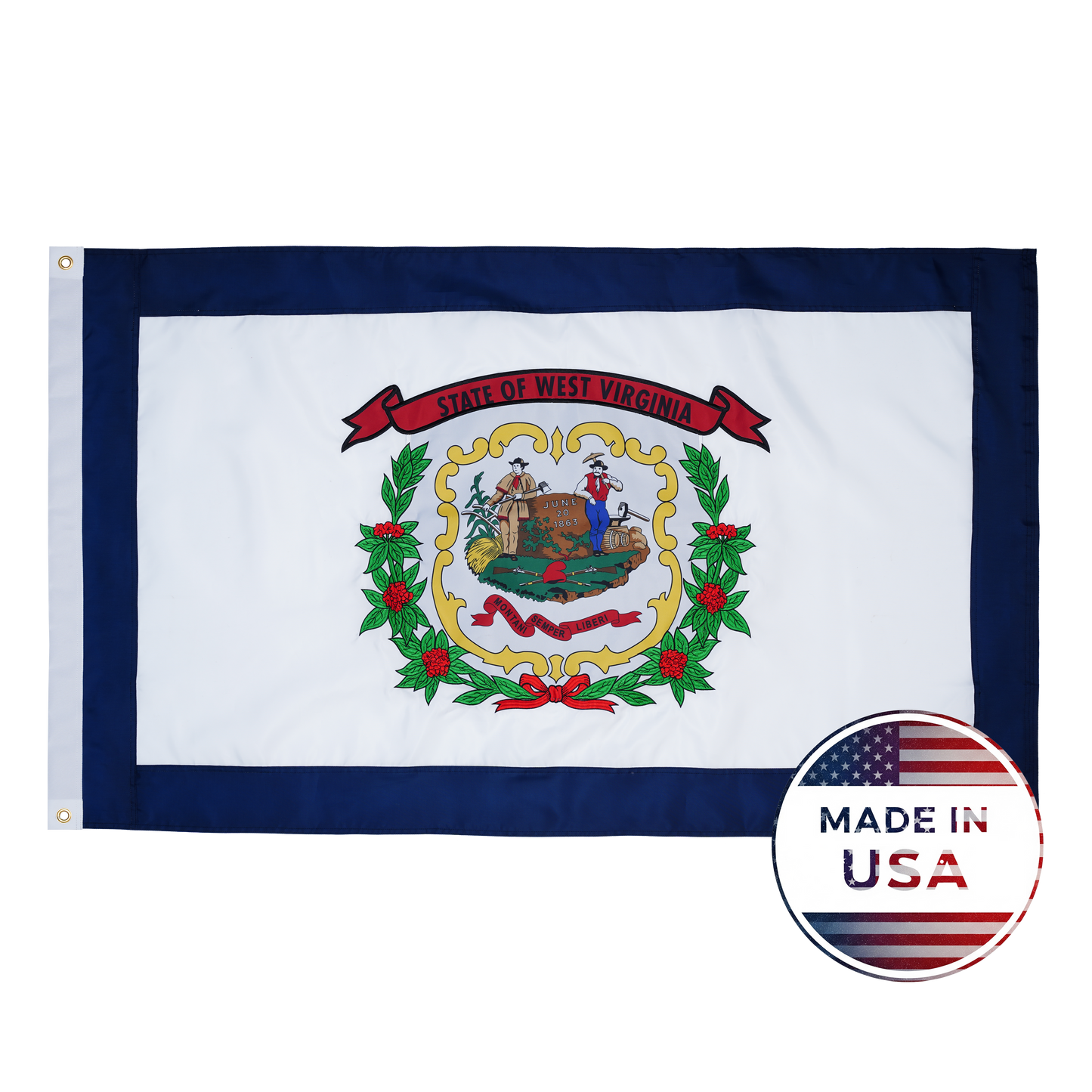 West Virginia State Flag - 100% Made in USA