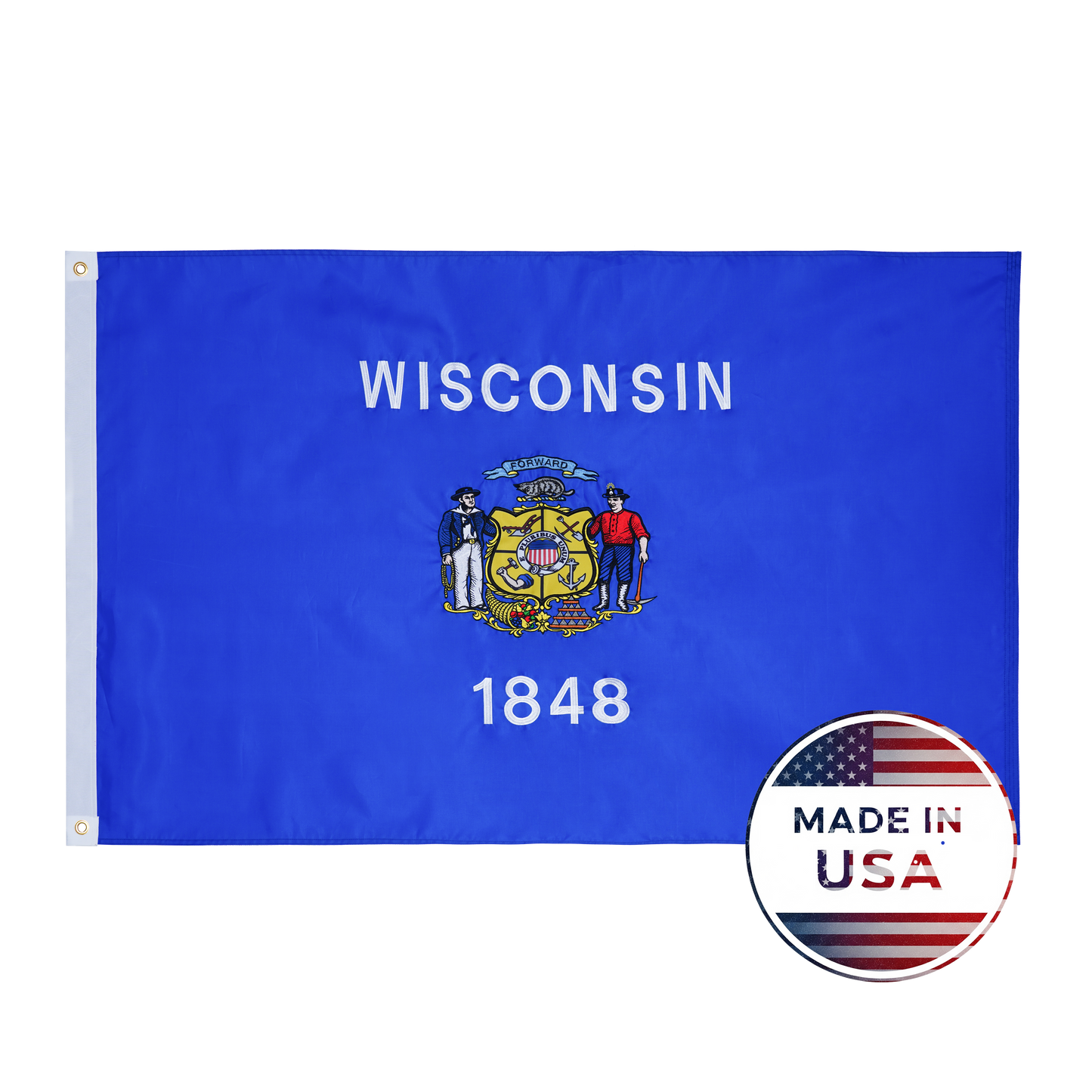 Wisconsin State Flag - 100% Made in USA
